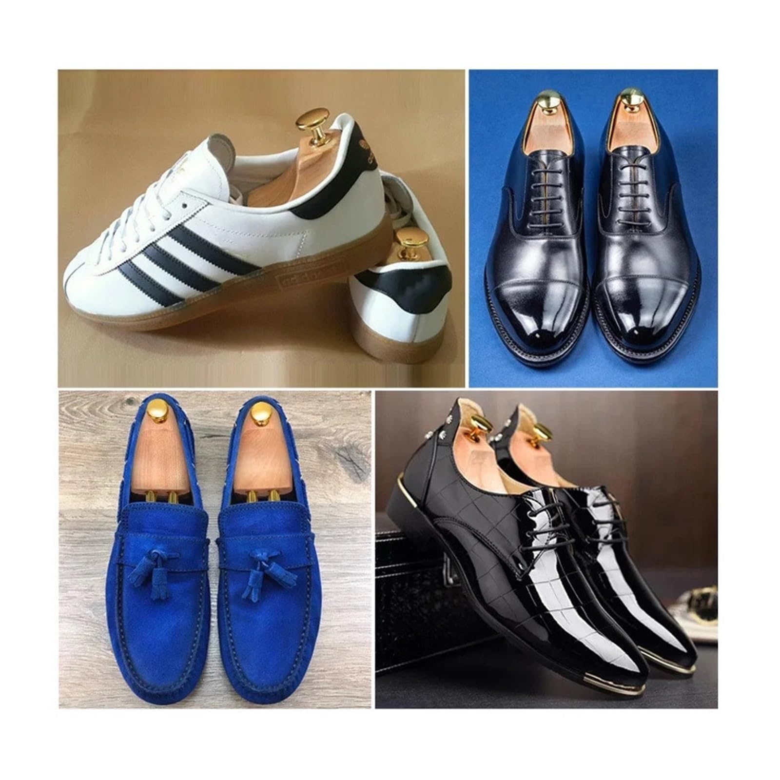 1 par de Zapatos Ajustables de Madera for Hombre, Soporte for árbol de Zapatos, Dispositivo expansor de Botas Adecuado para Botas O Zapatillas De Deporte(EU 45 46)