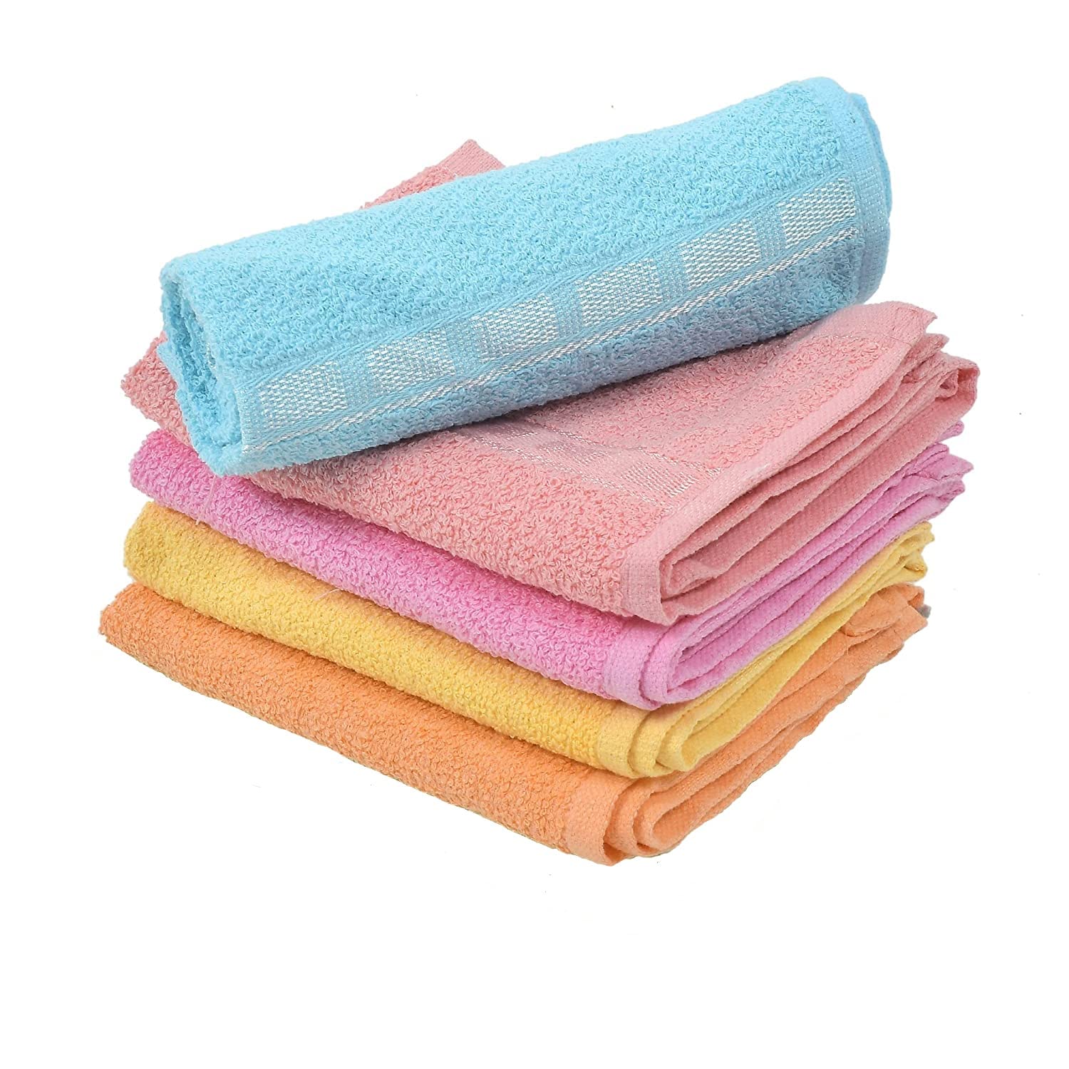 Antiter Cotton Face & Hand Towel, Super Absorbent Ultra Soft in Multicolor (Pack of 4)