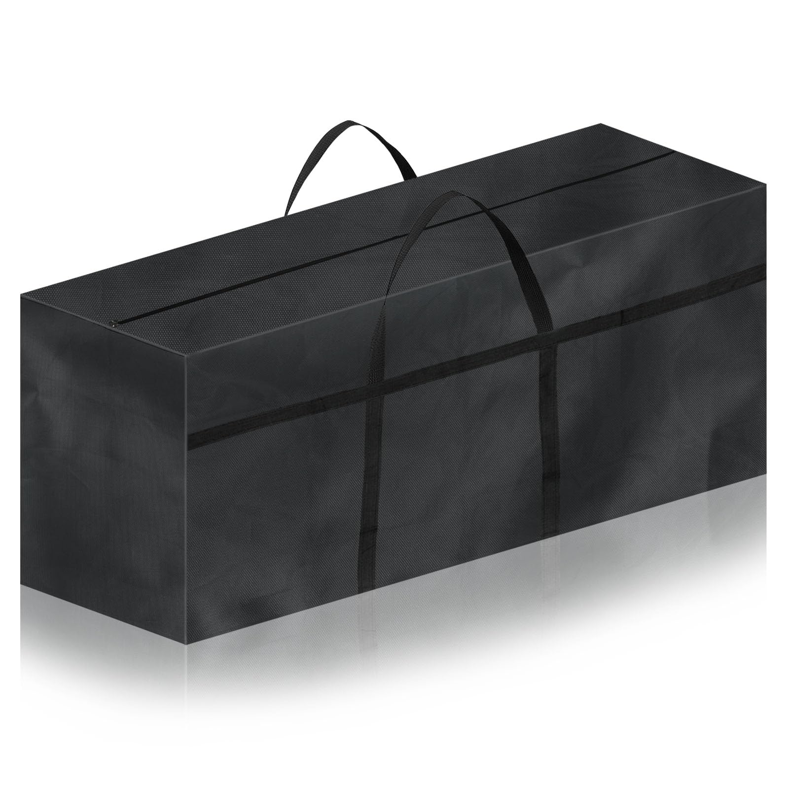 Sac de Rangement 110x60x35cm, Housse Coussin Exterieur, Imperméable Sac de Rangement pour Jardin, Terrasse, Meubles (Noir)