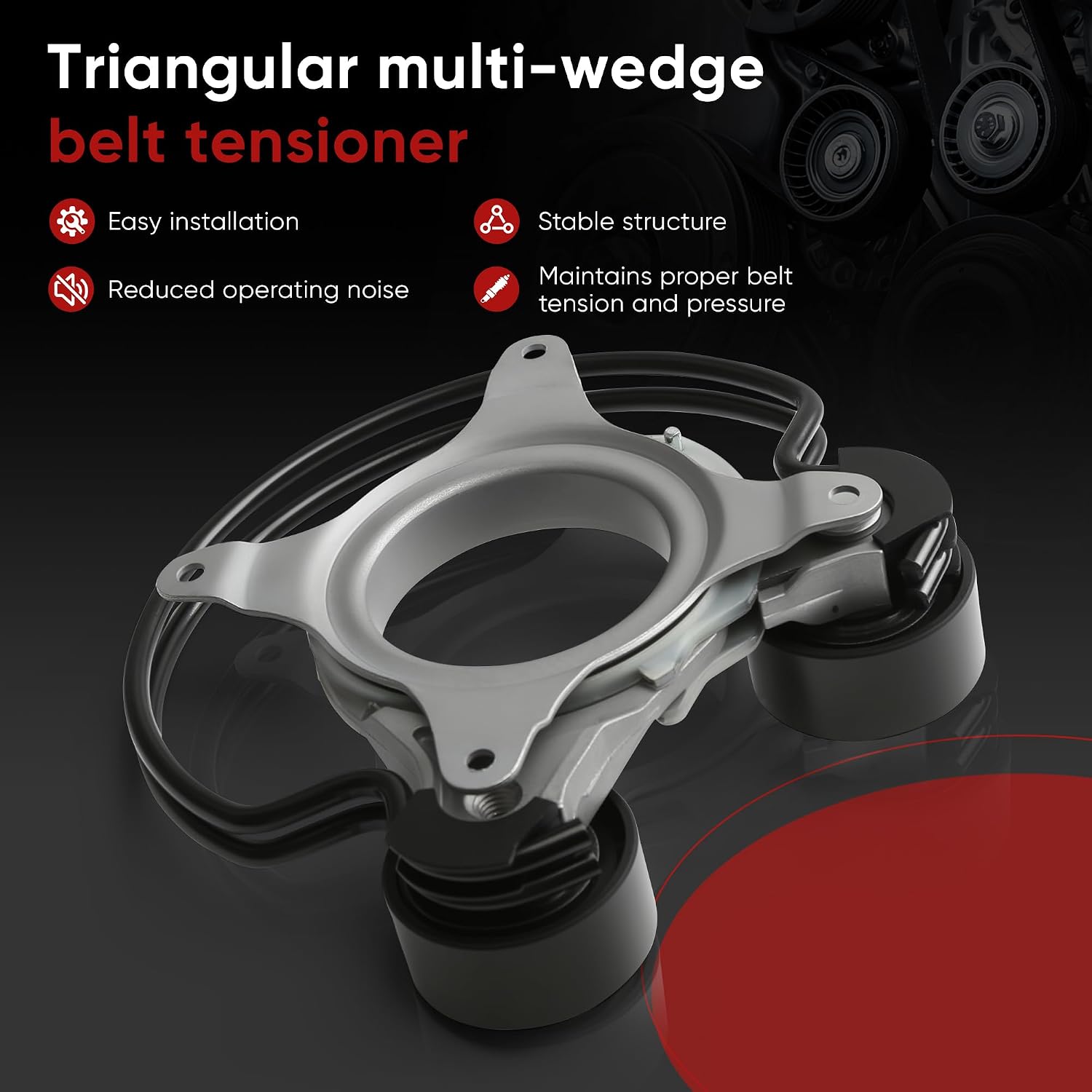 06L903133P Engine Timing Accessory Drive Belt Tensioner Assembly 06N903133 Compatible with 2.0T Audi A4 B9 A5 A6 Q5 A7 Q7 Quattro Porsche MACAN