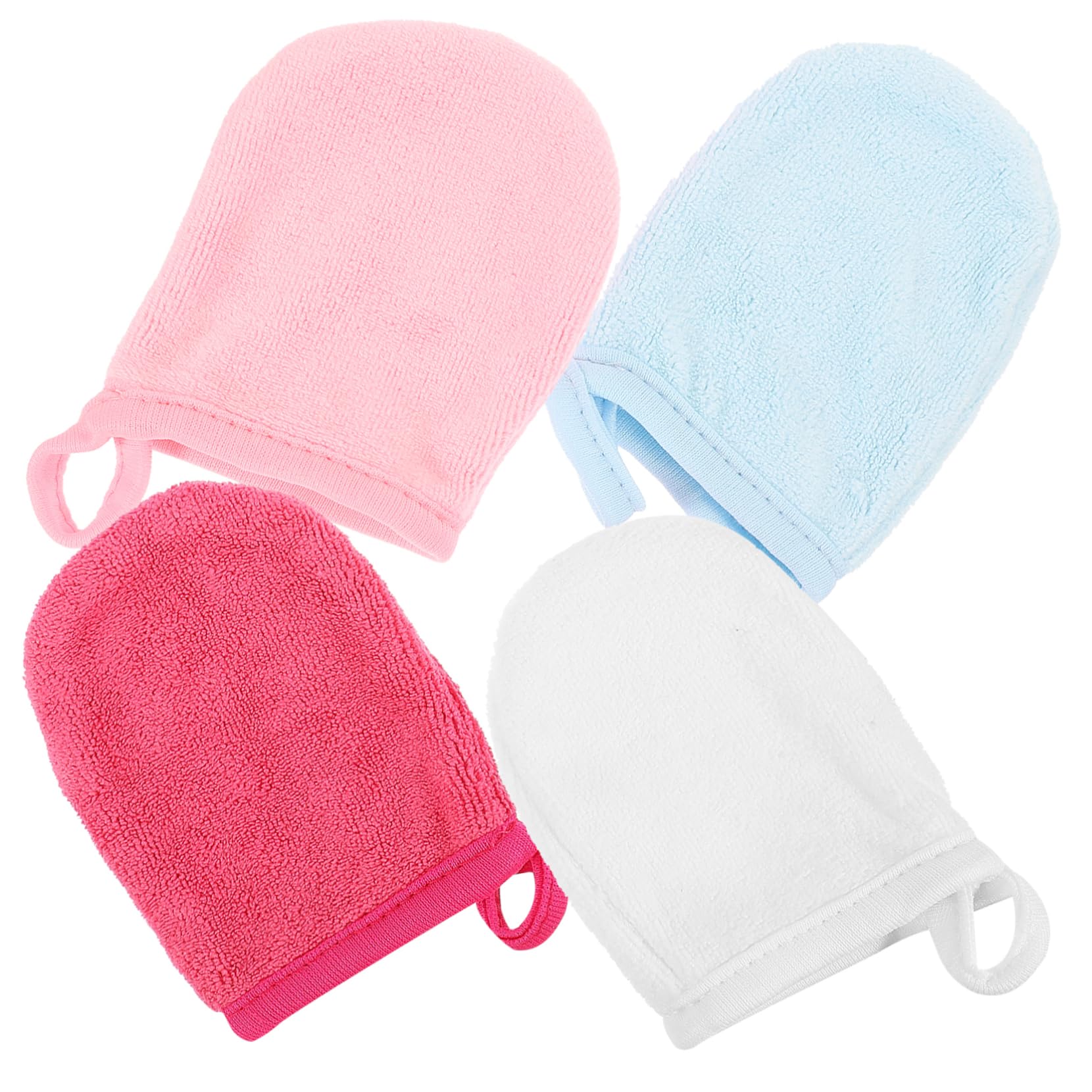 20pezzi Guanti Microfibra Per Pulizia Viso e Rimozione Trucco Guanti Lavabili e Riutilizzabili Di Accessori Per Della Perfetti Per Uso Quotidiano e Viaggi