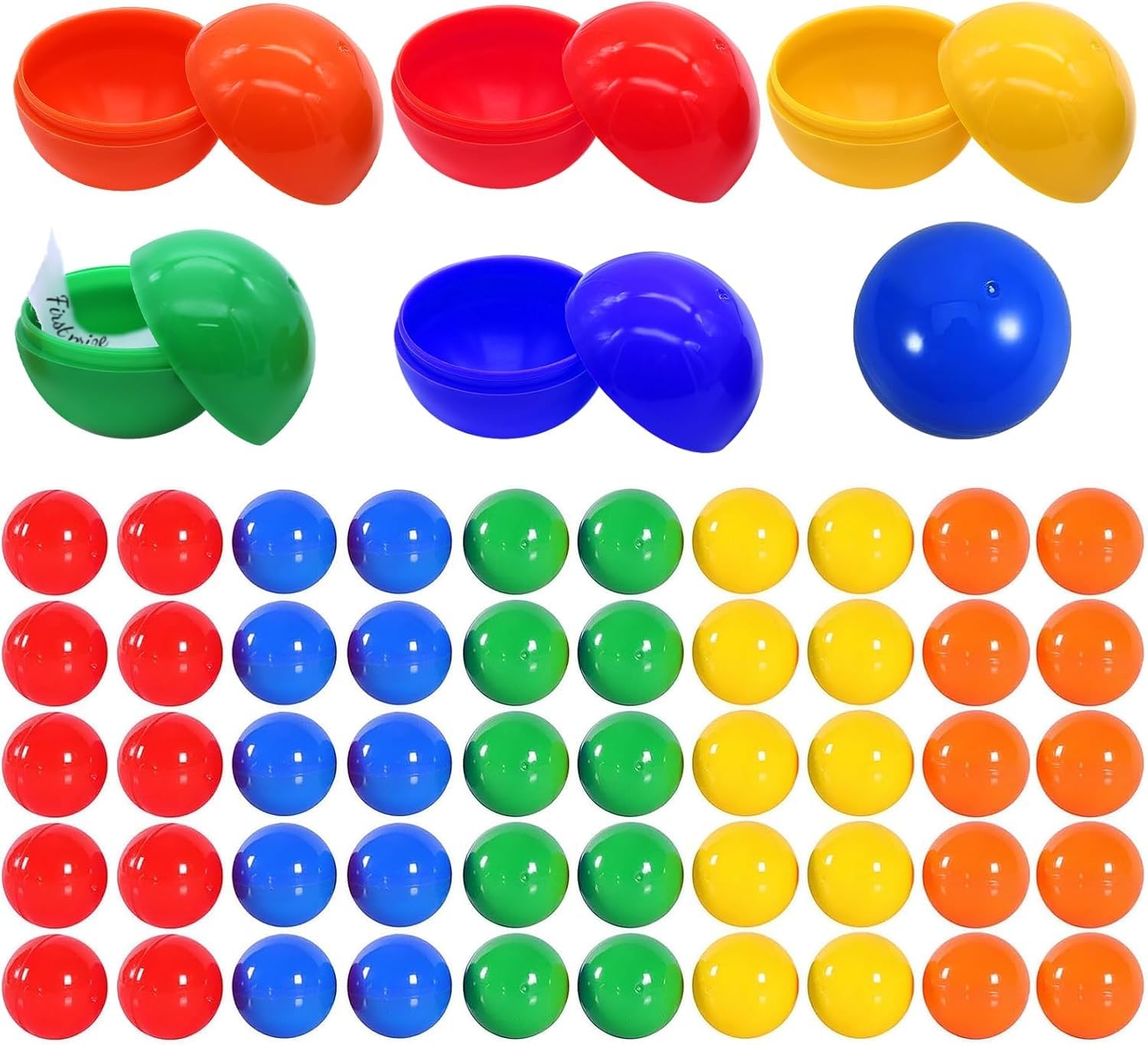 GUOYOU 50 Pcs Hollow Raffle Balls 3CM Colors Plastic Lottery Ball Fillable Balls Bingo Ball for Game Party Decoration Favors Filled
