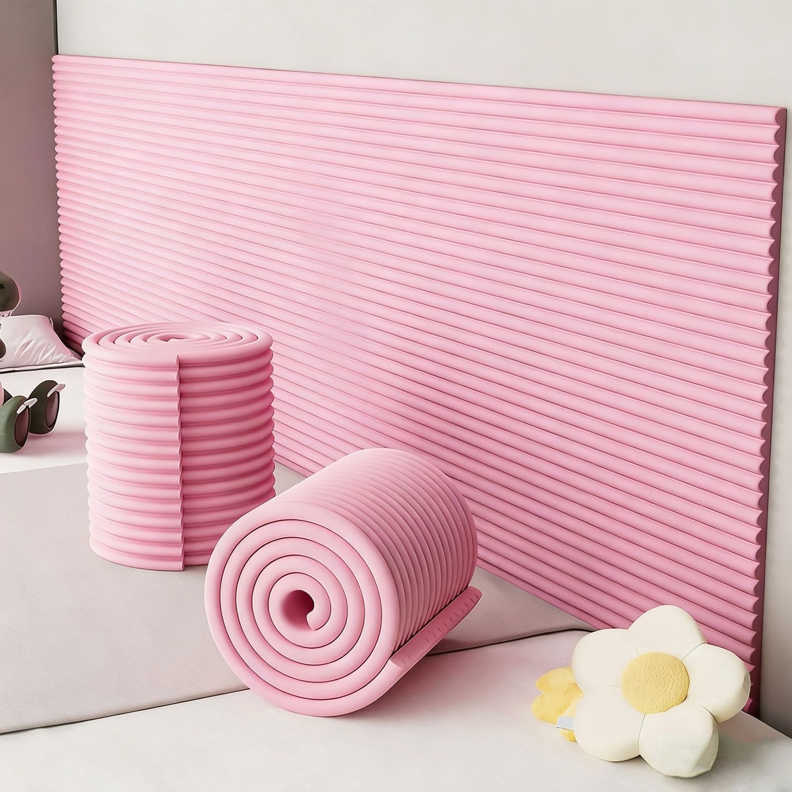 Paneles acolchados 3D autoadhesivos: protección mullida y suave para camas infantiles