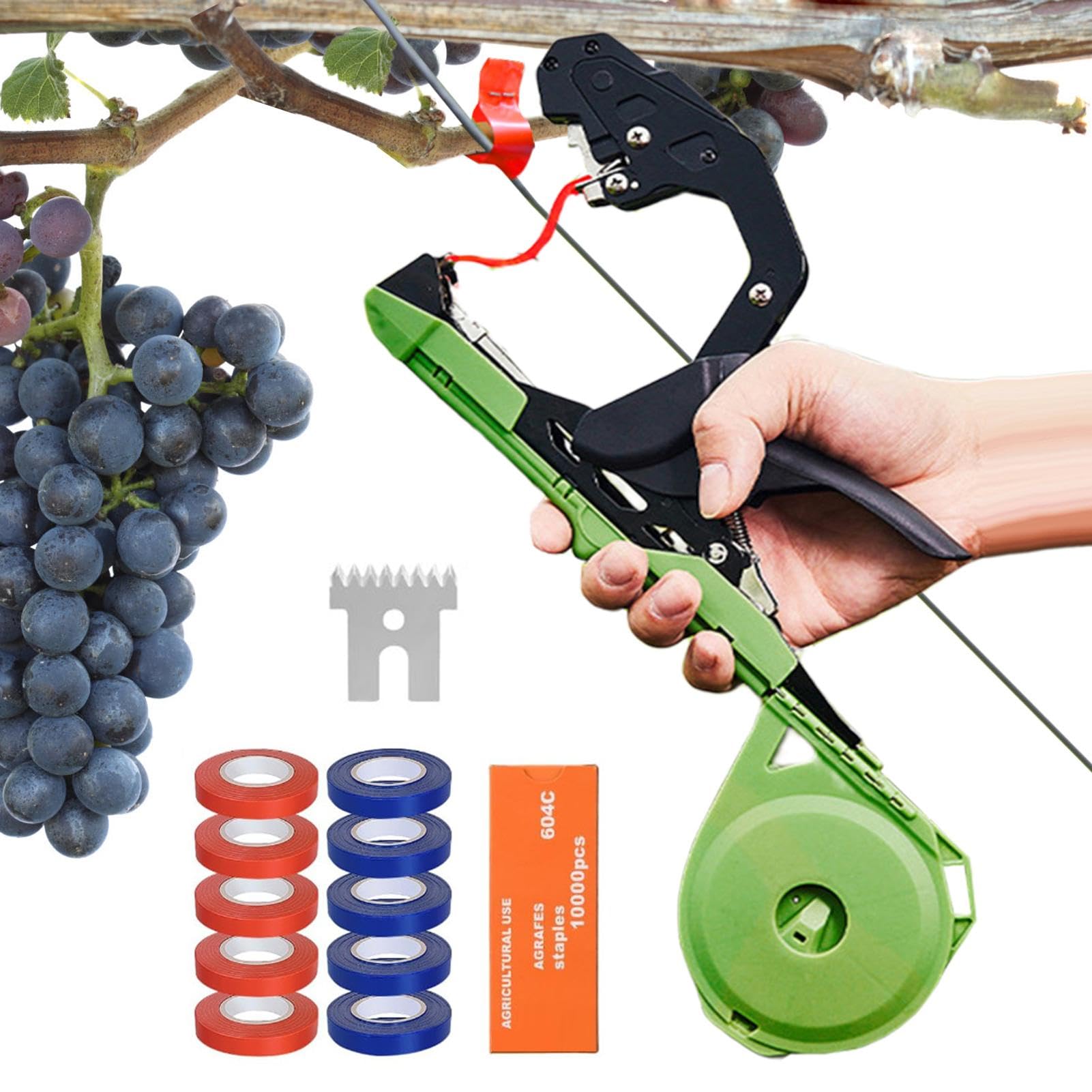 Outils coniques de jardin – Machine à ruban adhésif de jardin | Outils de jardinage portables pour attacher des , ruban adhésif pour les agriculteurs, raisins, | Outil à Ruban de Jardinage Pour Tomates, Raisins, Légumes, Concombres, Poivrons, Fleurs,