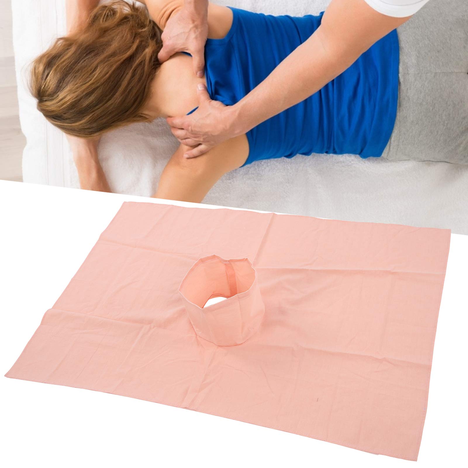 Beauty Salon Massage Bed Sheet, Massage Table Cover Cotton Massage Table Cover with Face Hole (70 x 100cm) (Type 4)