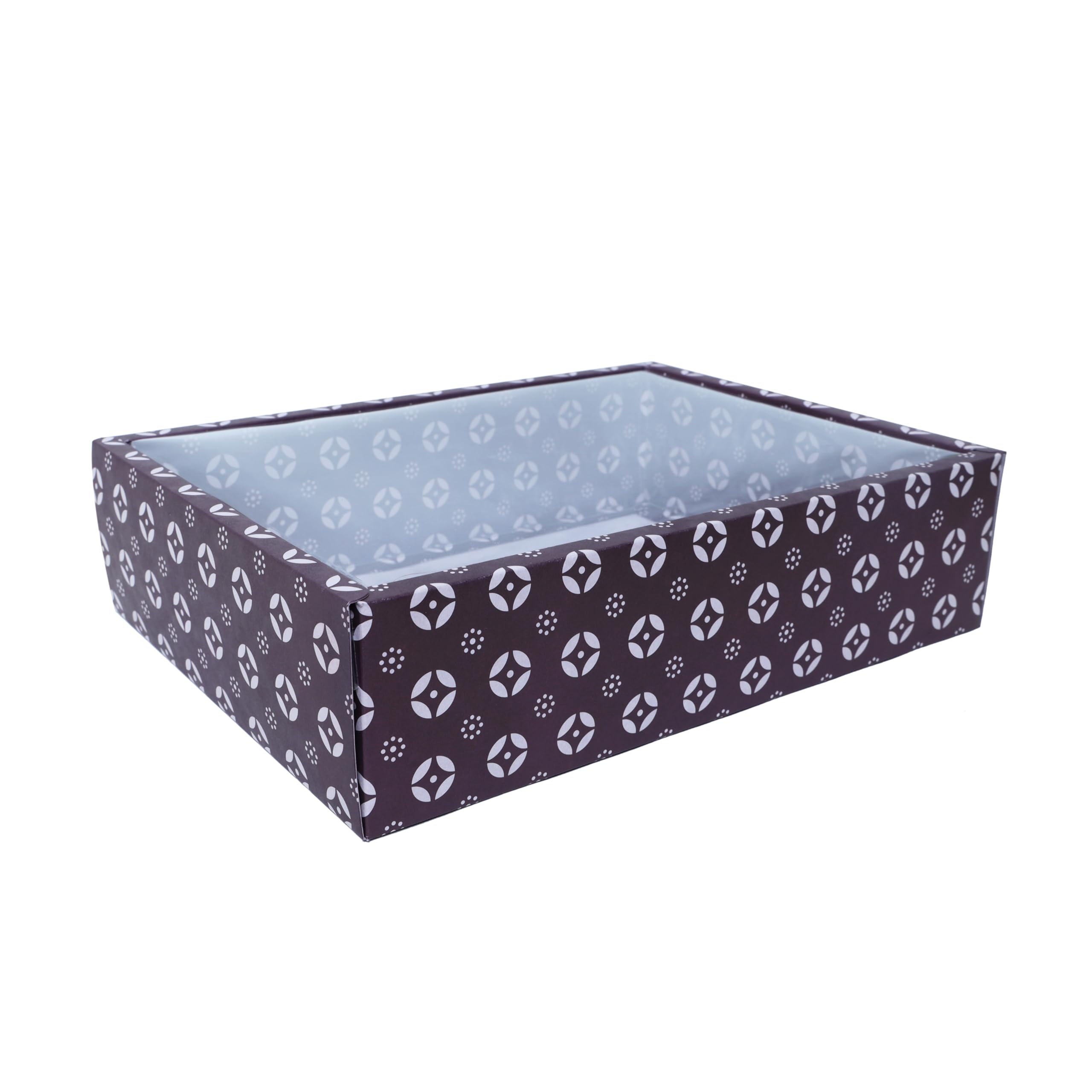 ECO-SENSE Large Hamper Box Paper Bags For Giftings | For Returns Gift (11"X8"X3") Mauve Star Pack Of 10