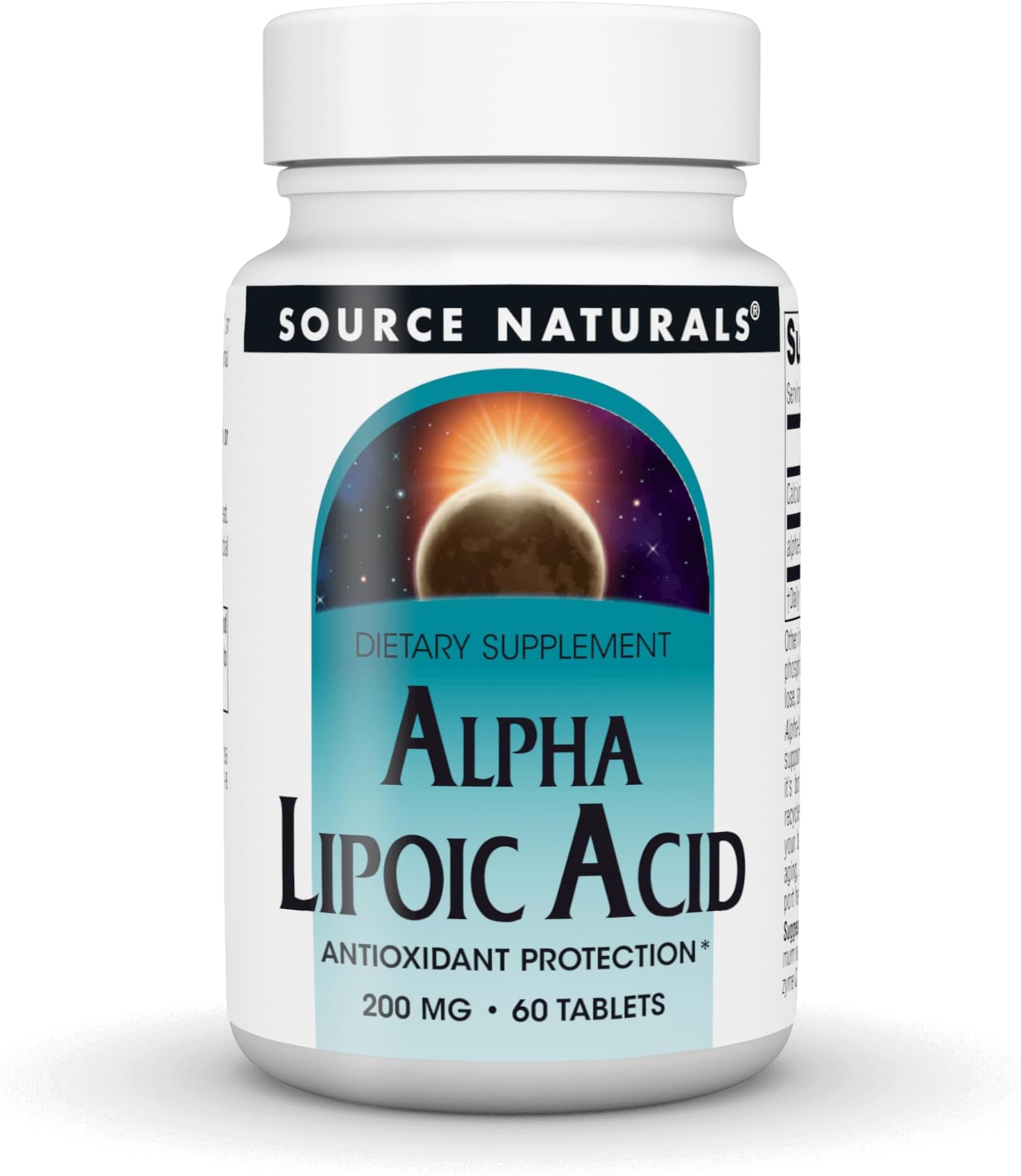 Source Naturals Alpha Lipoic Acid, Antioxidant Protection* - 200 mg - 60 Tablets