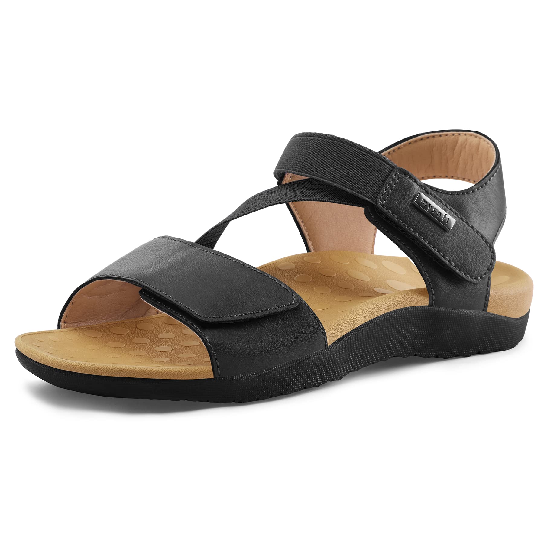 Photo 1 of **SEE NOTES** mysoft Women's Arch Support Sandals Size 9 Black
