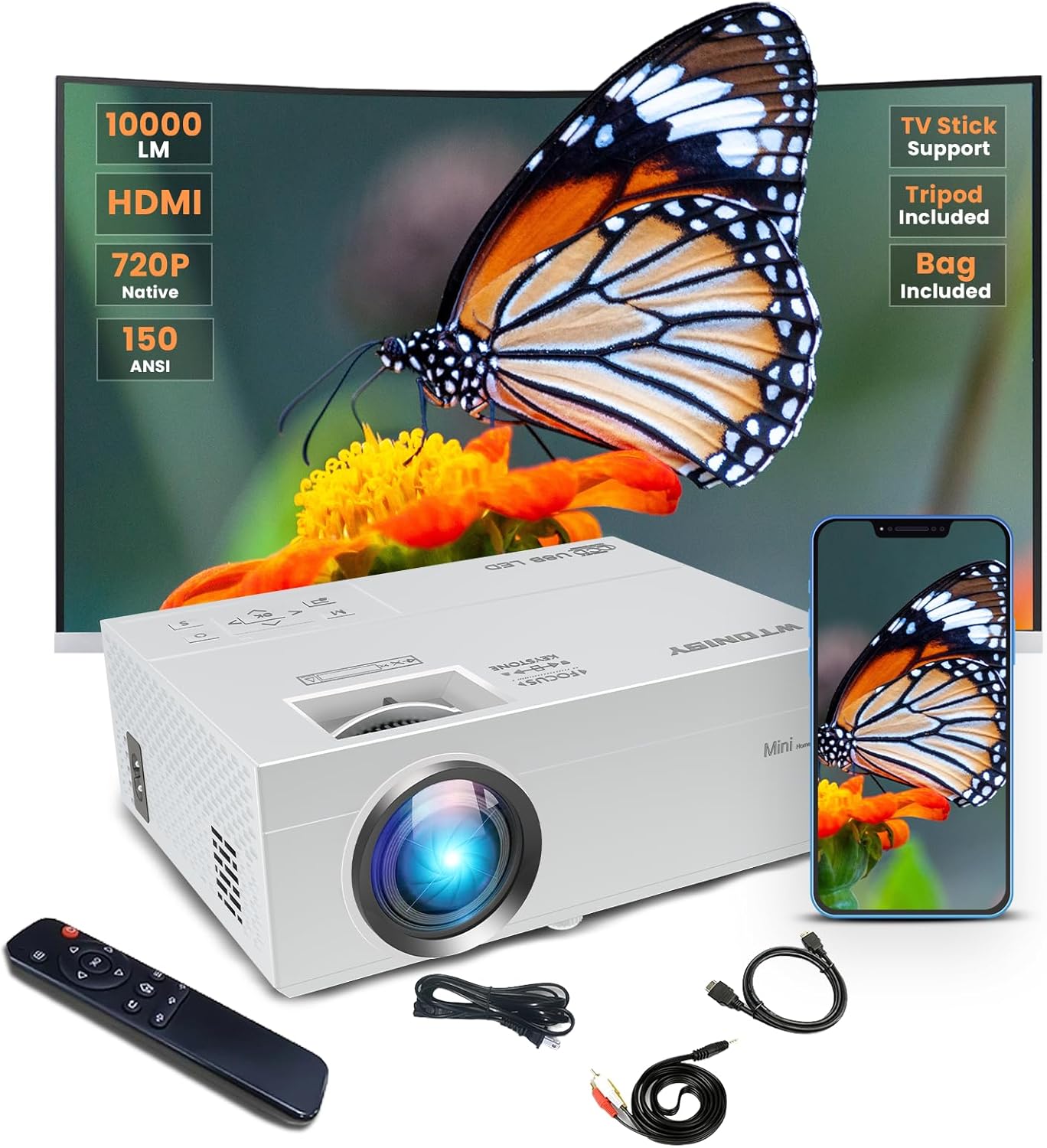 WTONISY Mini Projector,720P Native Home Video French Polynesia | Ubuy