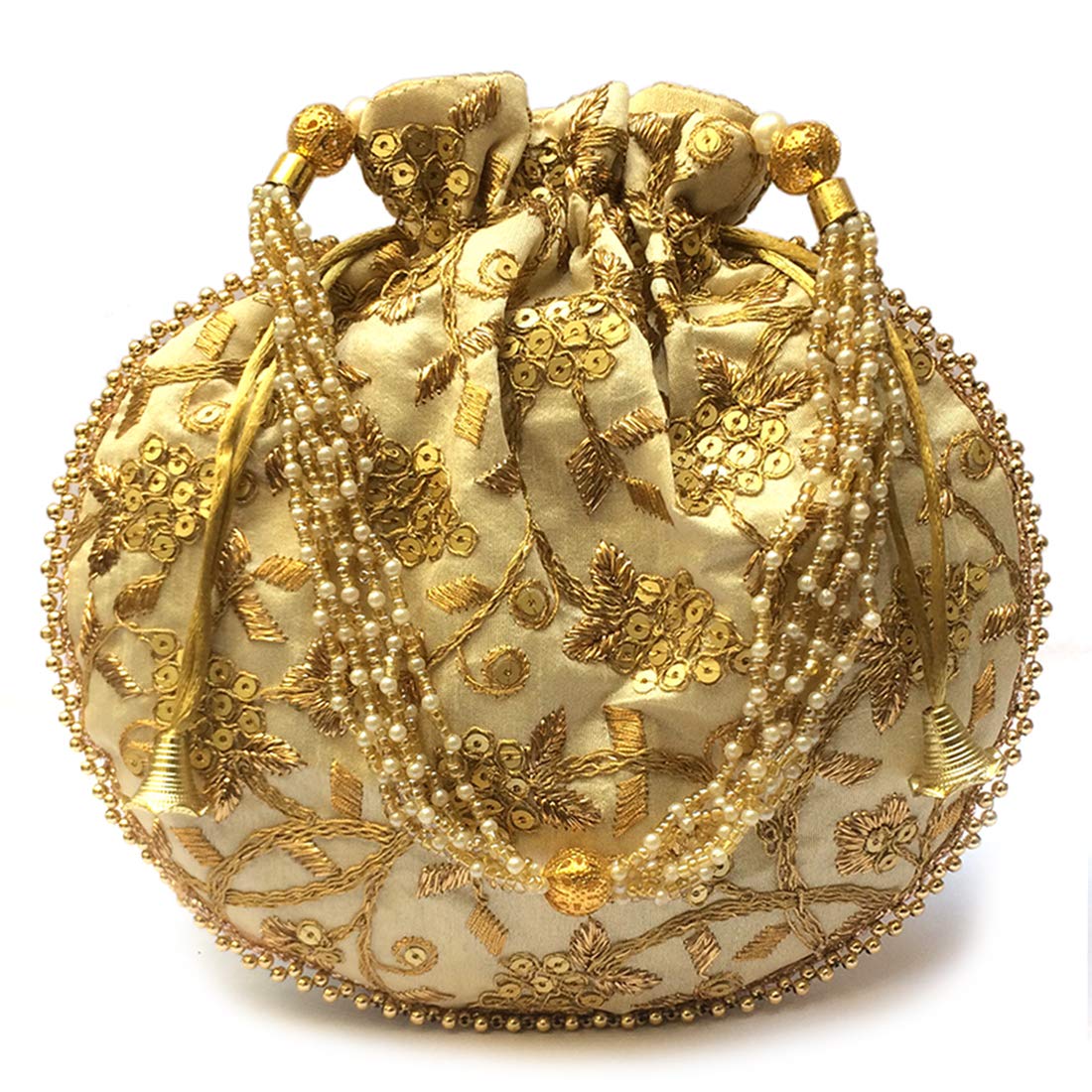 Shubh Shagun silk embroidered potli bag for women — highly rated potli bag India