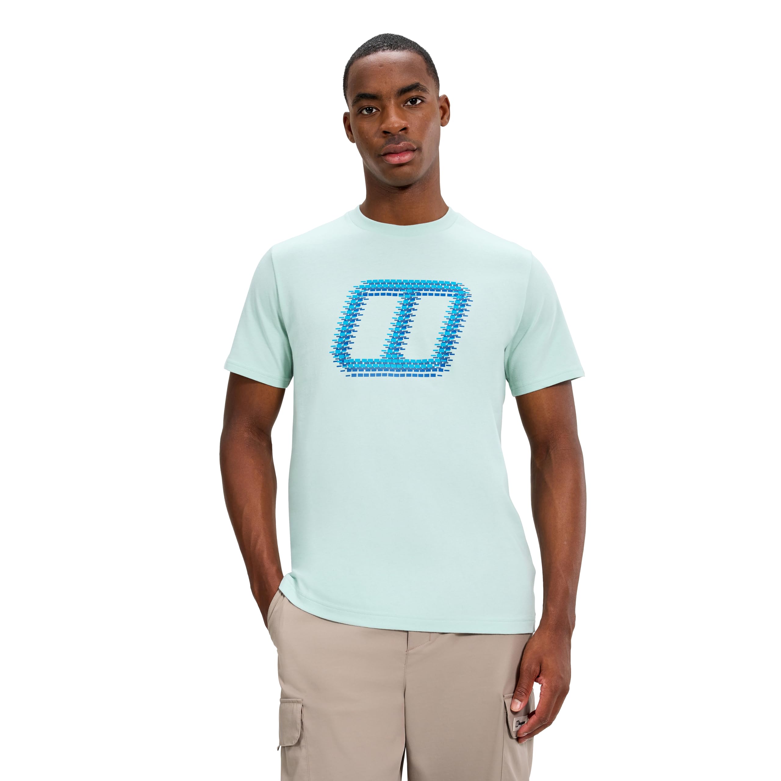 Berghaus Men's Glitched Blocks Tee, Evernia Green, S