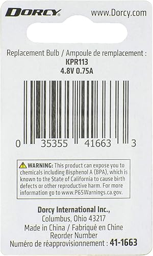 Miniatura 2 de Dorcy Bombilla de repuesto de krypton con base de bayoneta de 6 voltios4D-48 voltios 075 A paquete de 2 41-1663