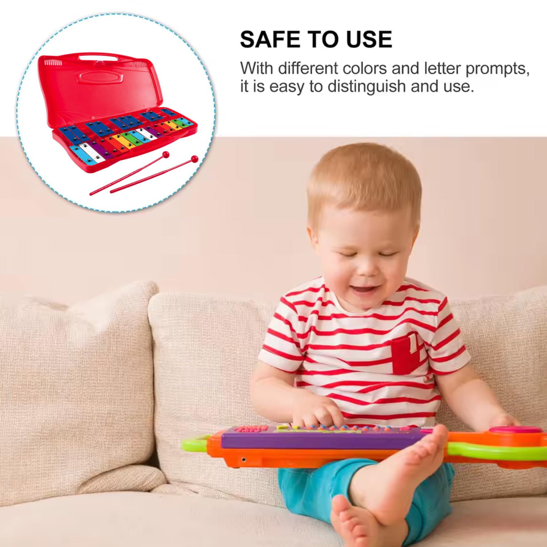 Xylophone Xylophone pour enfants 25 notes avec maillets Glockenspiel pour enfants, adultes, débutants, enseignement de la musique