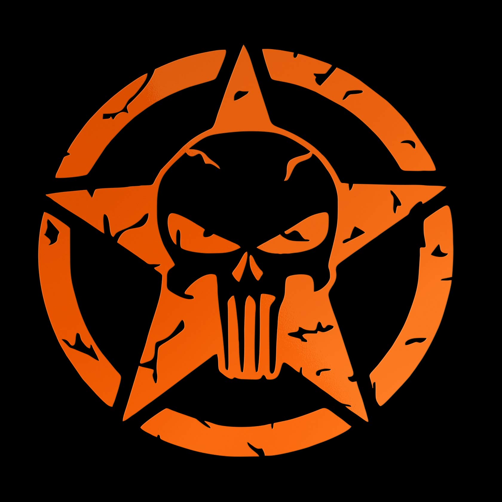 Erreinge Autocollant Prespaced Rouge Fluorescent 25cm - Crâne