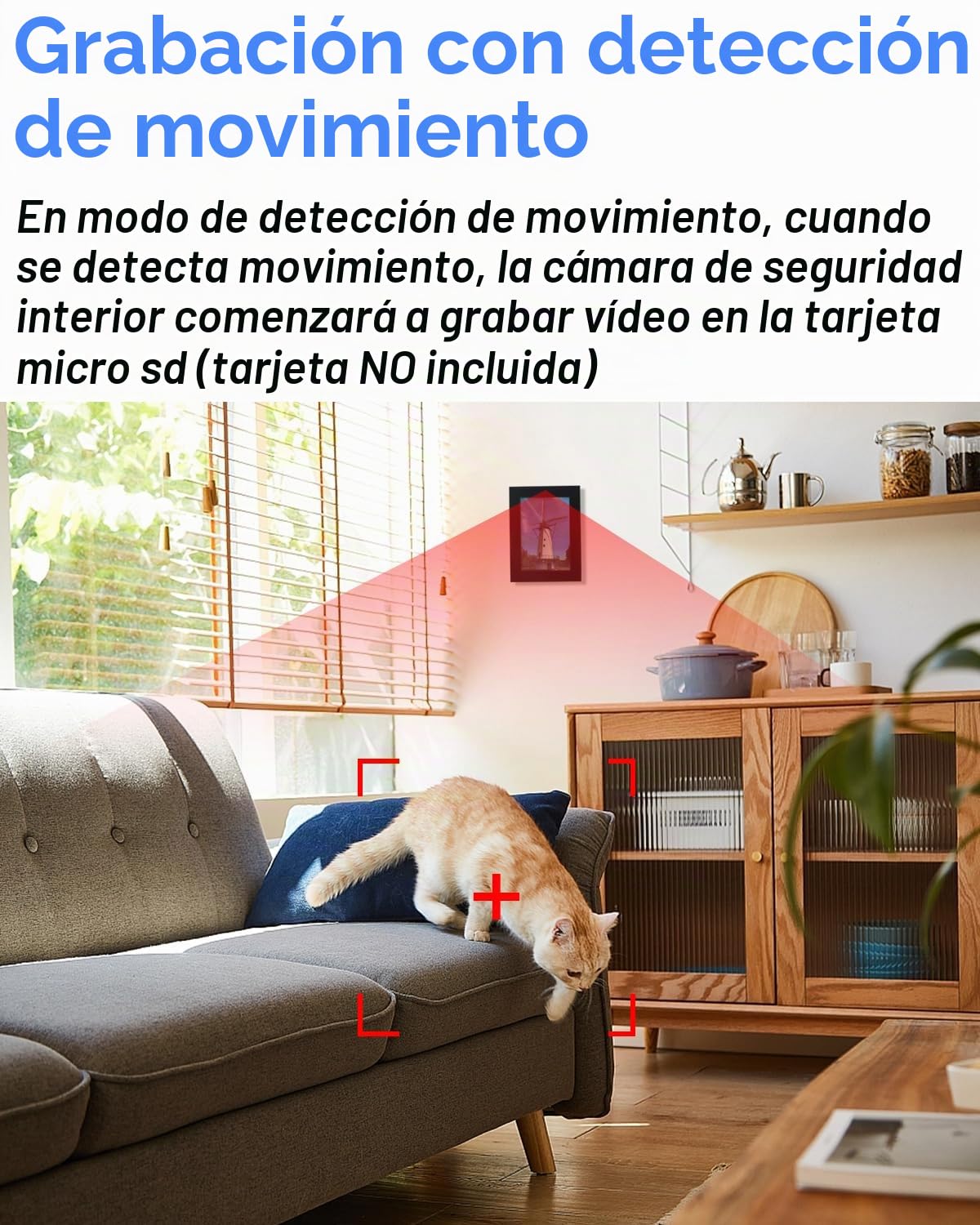 Cámara Espia Oculta, Mini Camaras Espias Ocultas Camufladas 1080P HD Marco de Fotos, Minicamara De Vigilancia Larga Duracion con Detección de Movimiento para Seguridad del Hogar y Oficina