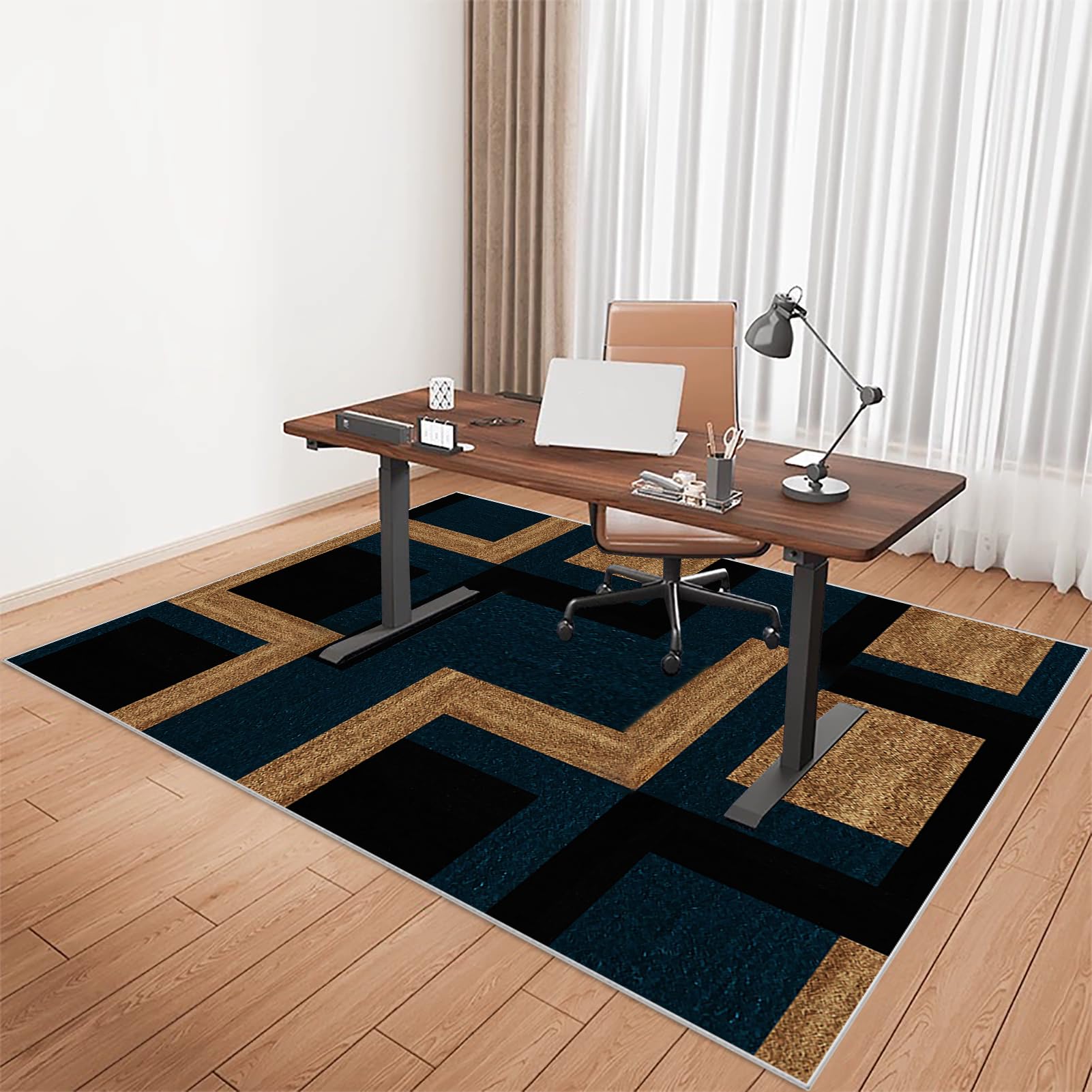 Office Chair Mats for Carpeted Floors, 60 x 70 cm Desk Chair Floor Protector Mat Rug for Gaming Rolling Chair, Carpet Chair Mats, Gaming Chair Mat for Carpet Floors, Hardwood Floor Protector Mat