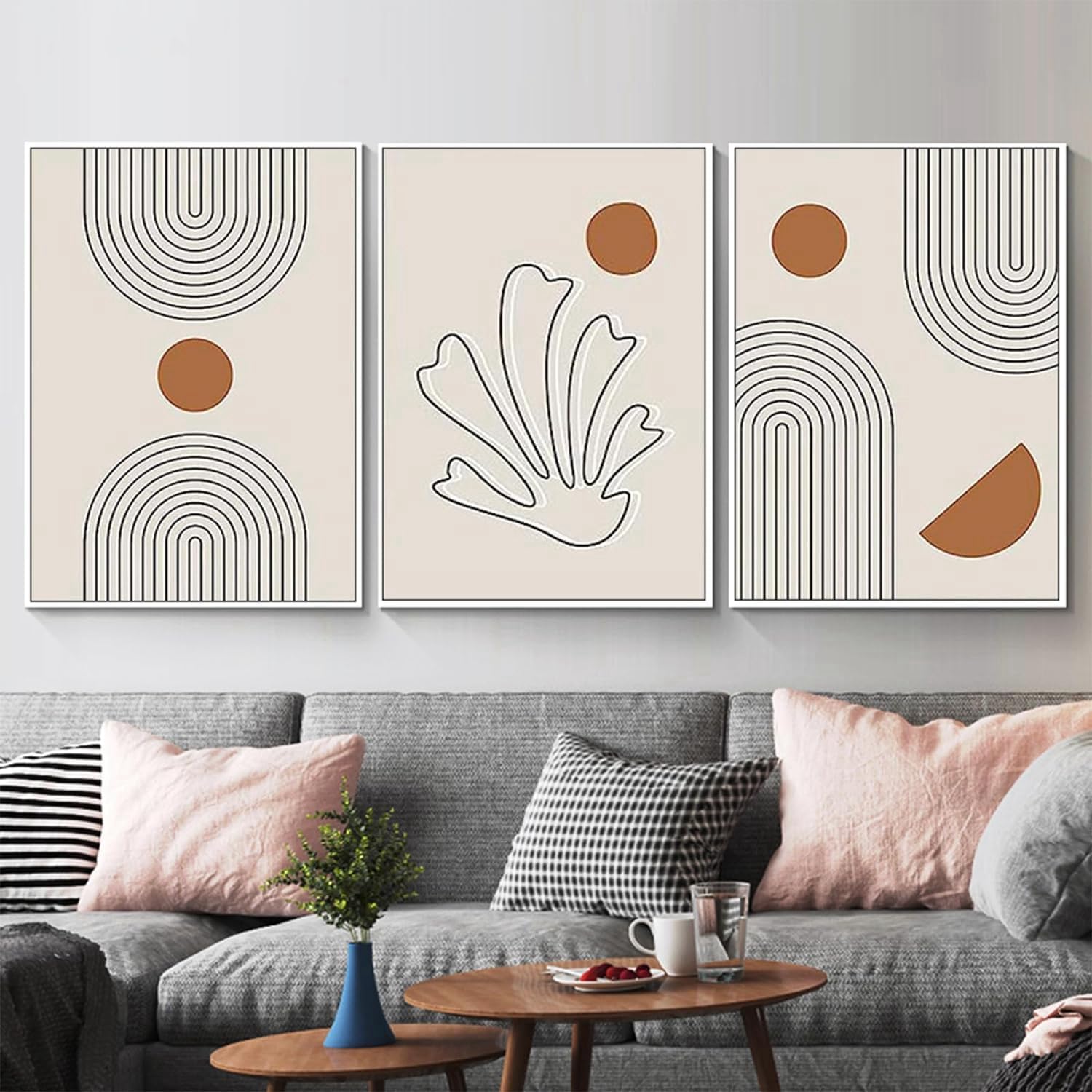QPLGTU Geometric Abstract Poster Set, Plant Art Decoration Pictures - Image 4