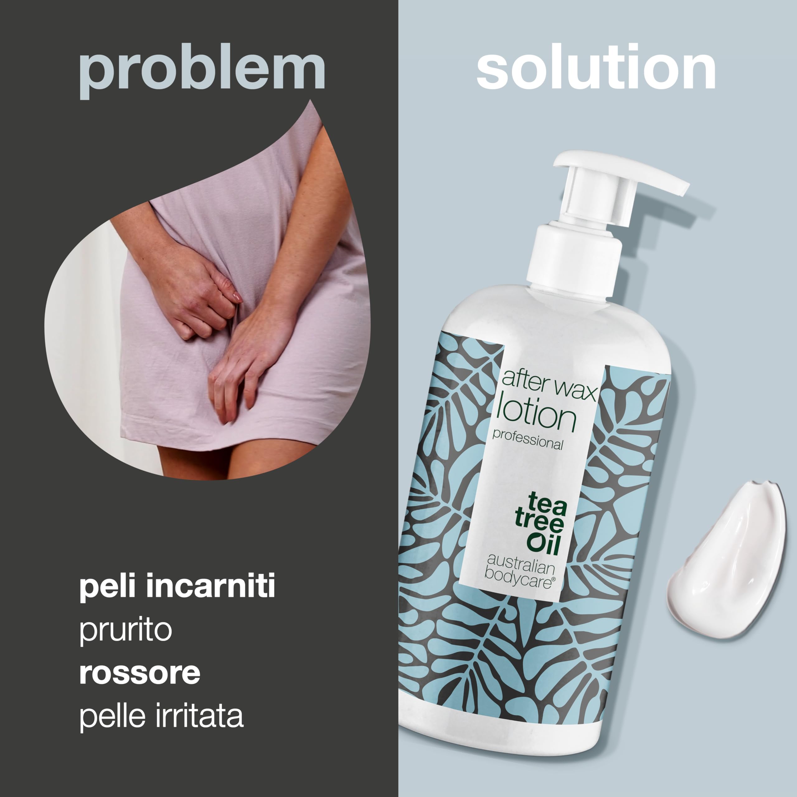 Lotion Professionale Dopo Ceretta (500 ml) | Da utilizzare dopo la ceretta, ceretta bikini o ceretta brasiliana | Riduce al minimo la comparsa di peli incarniti, brufoletti rossi e pelle irritata