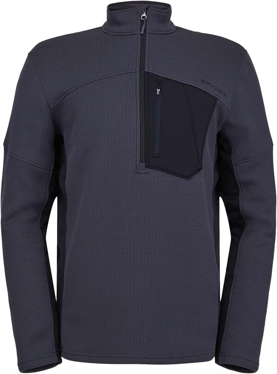 Spyder Men's Bandit Hybrid 1/2 Zip Fleece Ski Mid Layer Sweater Jacket