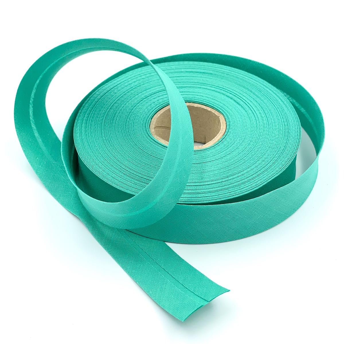 Craft Cult 25mm Wide Plain Bias Binding Tape - 25 Metre Roll (53 - Teal)