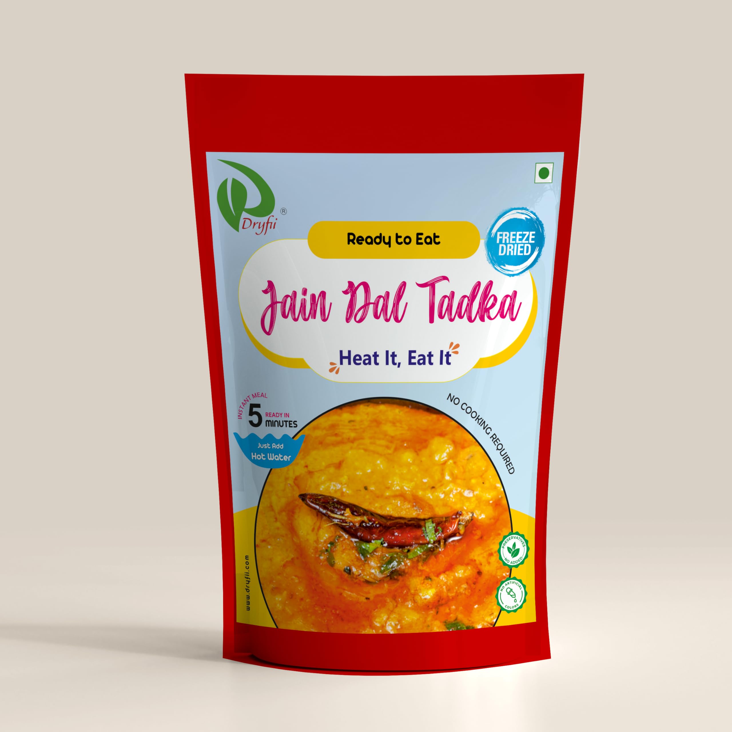 Dryfii Jain Dal Tadka | Ready-to-Eat-Food | No Onion No Garlic | 2 Serves | Freeze Dried | Dehydrated Weight 70g | Rehydrated Weight 280g (B0CP7FLJ48) Amazon Price History, Amazon Price Tracker