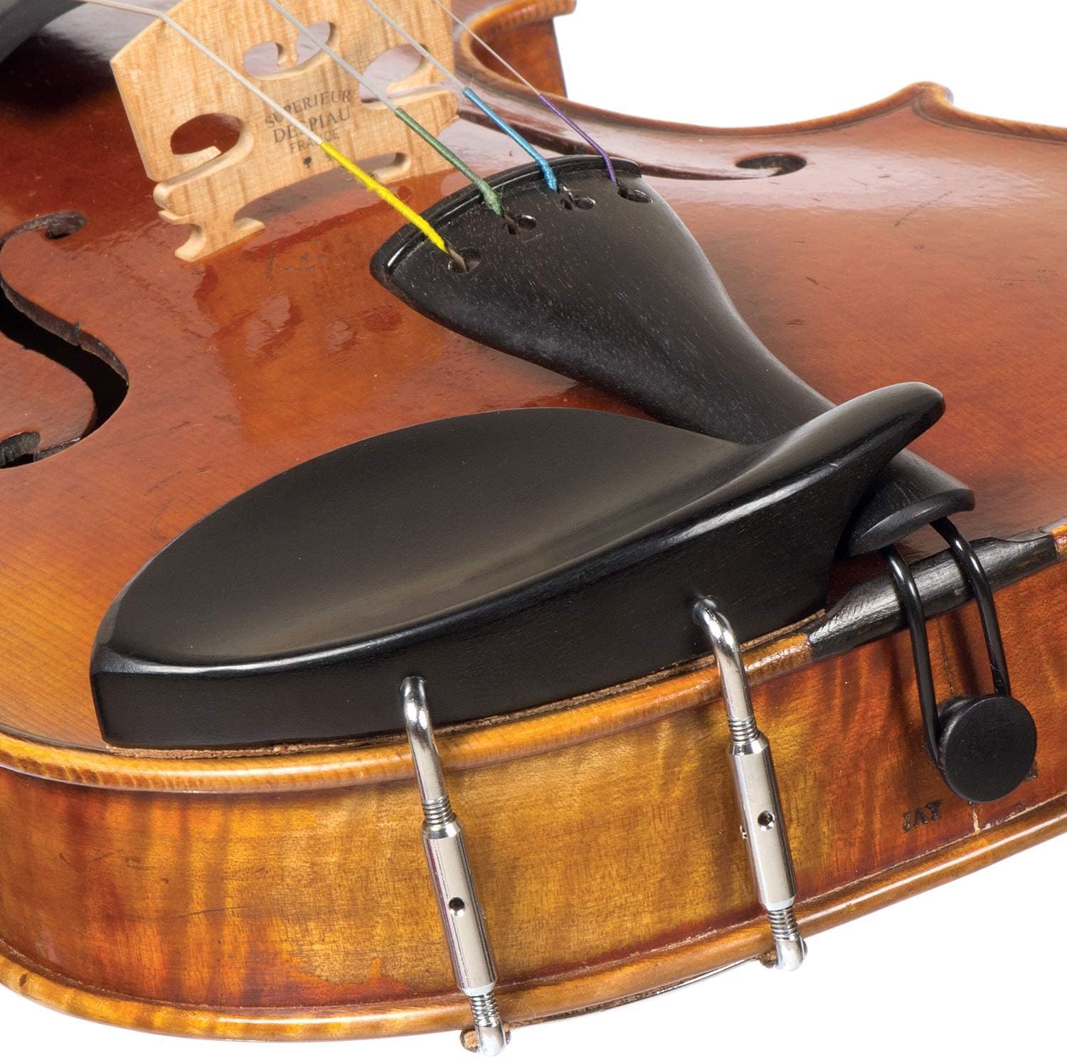 Dresden 4/4 Violin Chinrest - Ebony with Standard Bracket