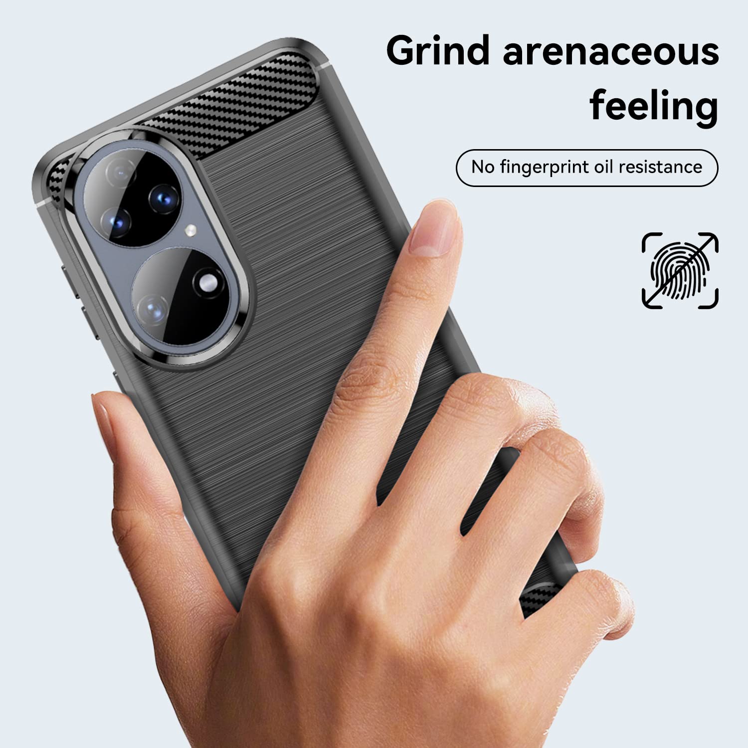 Asuwish Cover Per Huawei P50 Pro Con Pellicola In Vetro Temperato Inclusa: Custodia Morbida TPU Sottile E Antiscivolo, Compatibile Con Ricarica Wireless, Nero