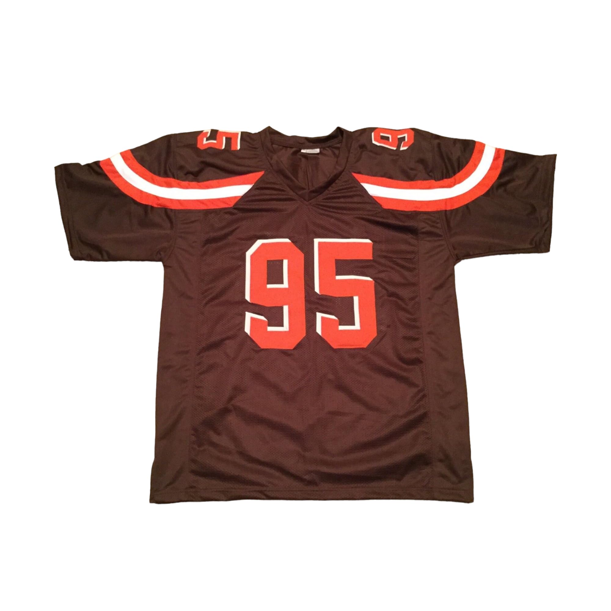 Generic Myles Garrett Jersey Stitched Brown Custom Football New No Brand/Logos (US, Alpha, X-Large, Regular, Regular, Brown)