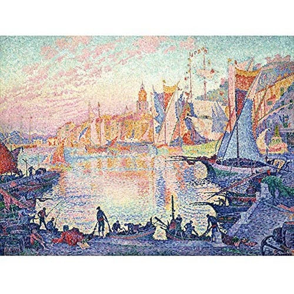 Paul Signac The Port Of Saint Tropez Art Print Canvas Premium Wall Decor Poster Mural