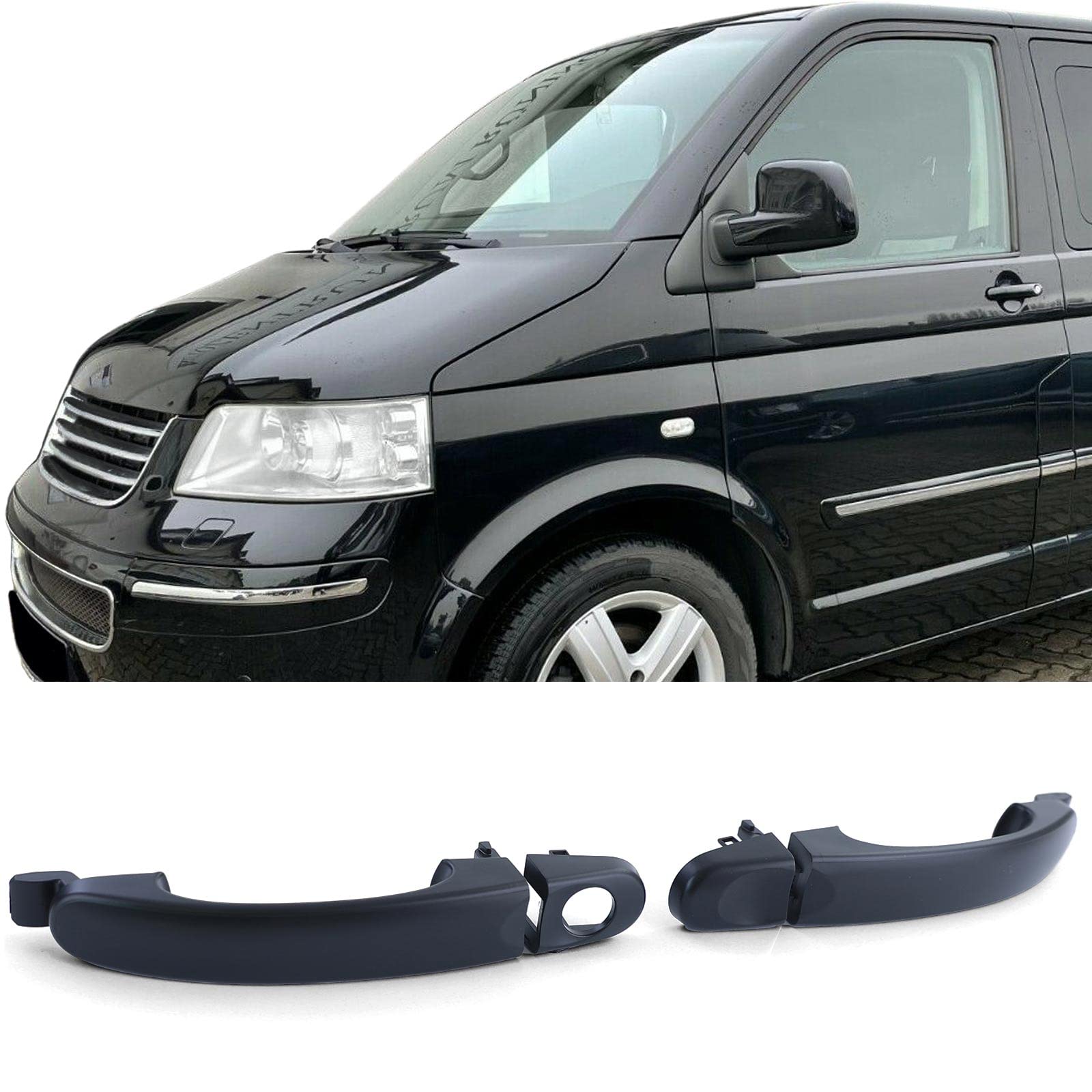 Türgriffe Türöffner Aussen Schwarz Paar Links Rechts für VW Bus T5 03-09