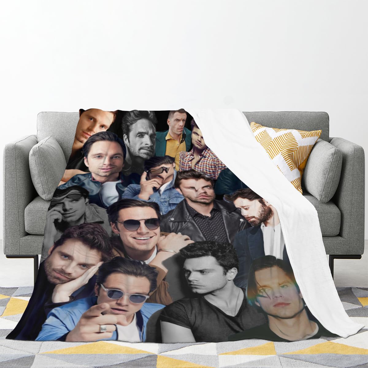 Amazon.com: Collage Blanket Soft Thow Blanket Fluffy Blanket for Bucky  Barnes-Sebastian Stan Blanket for Children/Adults Decor Gift 50×40 : Home  u0026 Kitchen