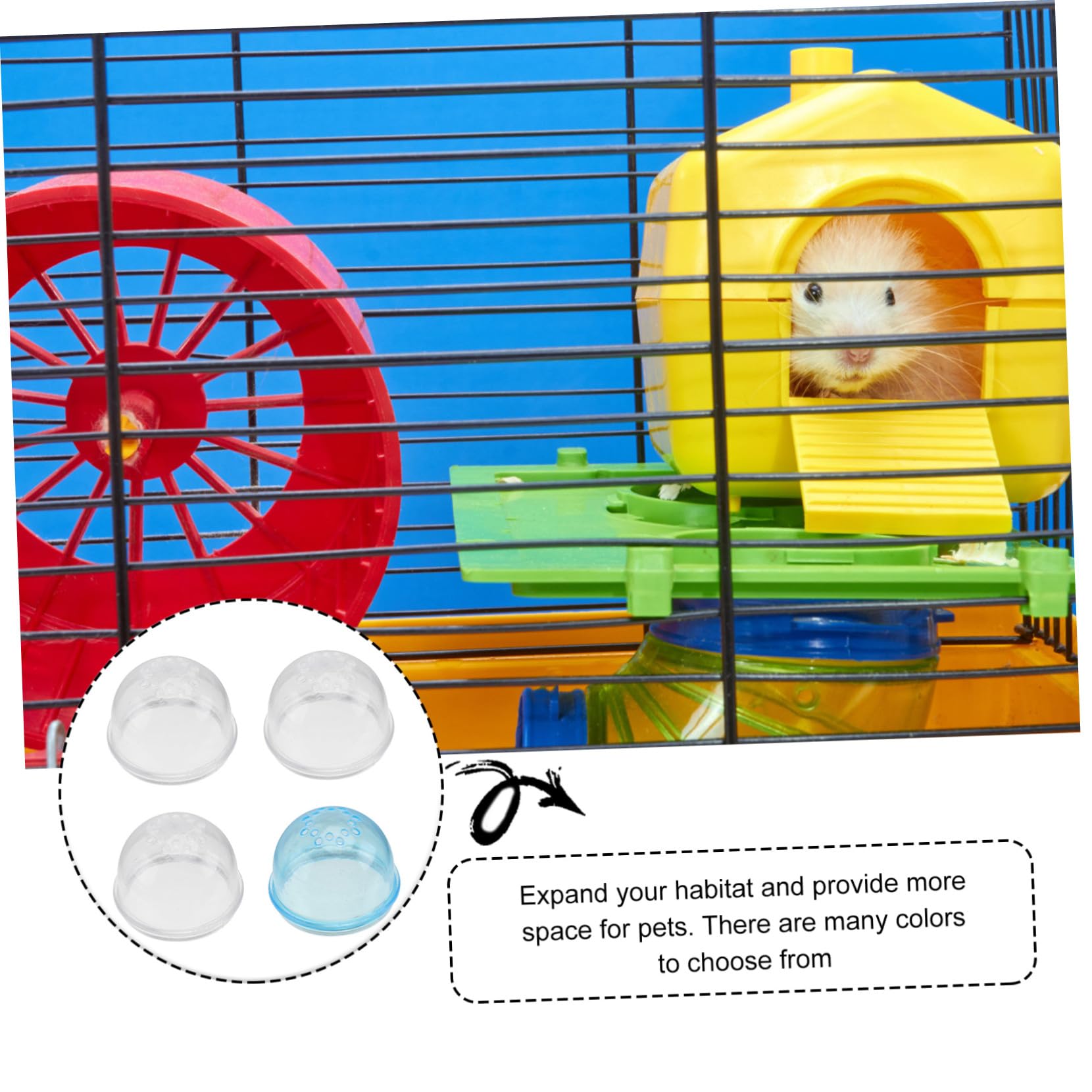 NUOBESTY 4 Stück Hamstertunnel Stopfen aus Kunststoff Käfig Außenstecker für Hamster Nicht Leicht Umzuknicken Geeignet für Außenbereich und Gesunder Gewohnheiten Zufällige Farbe