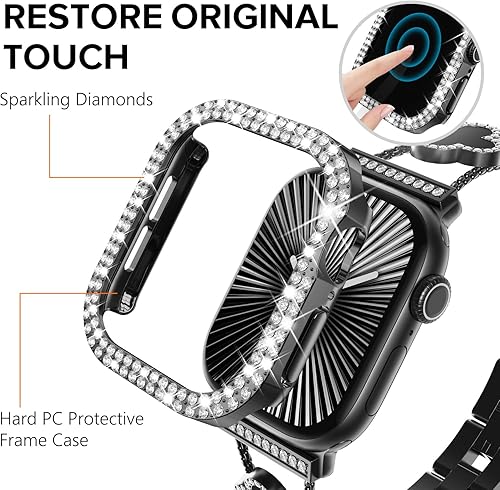 Miniatura 116 de KADES - Funda protectora brillante compatible con Apple Watch Series SE, SE 2022, 6, 5 y 4 de 44 mm, con protector de pantalla incorporado