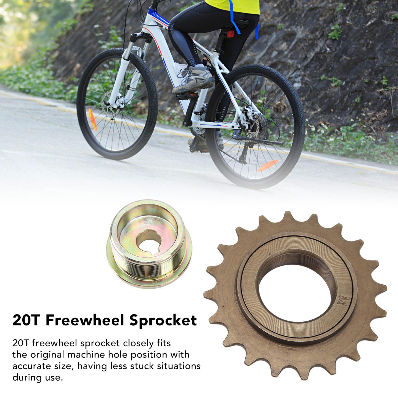 VGEBY Fahrrad Freilauf, 20 Z?hne Single Speed, Freilaufritzel Set, fr MY1016Z MY1016 MY1018 MY1020 Motor