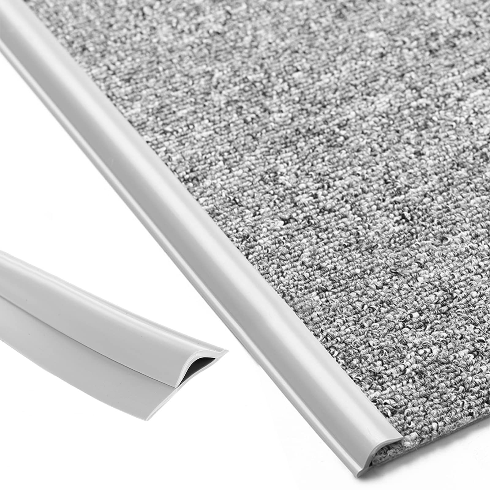 Flexible PVC Carpet Edge Trim - Self-Adhesive Transition Strip 5-82ft for Safe Floor Edging(900cm)