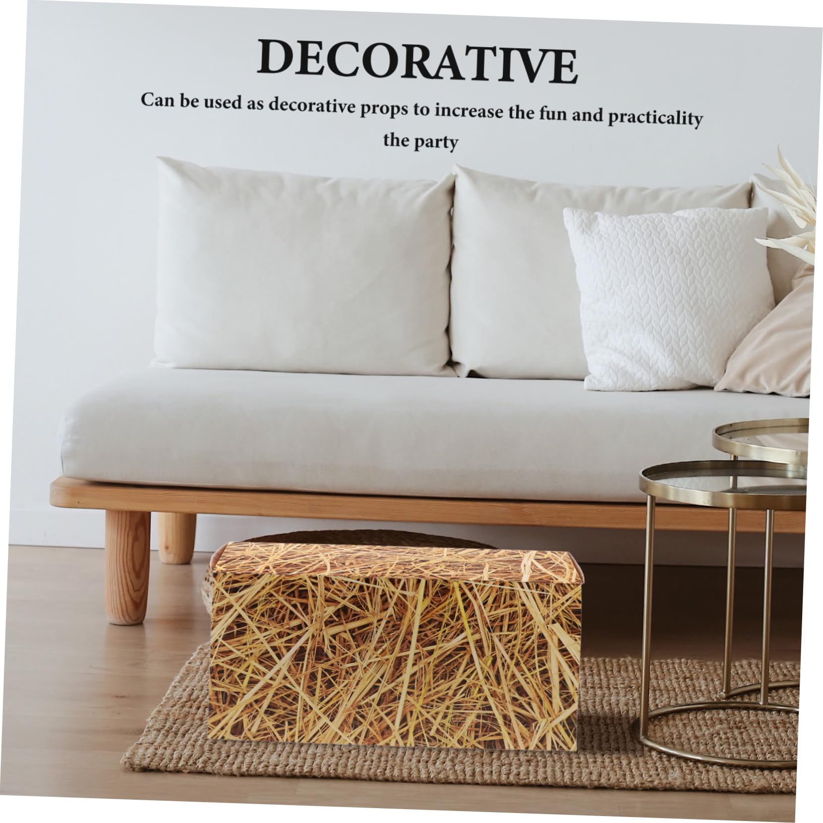 ABOOFAN 4 Pezzi Decorazione Balle Western Cowboy per Feste Tema Country Scenografia Sicura e Portatile per Halloween e Giardino