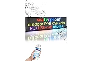 Outdoor Programmable LED Signs - P7 40X11 Inch LED Display - RGB...