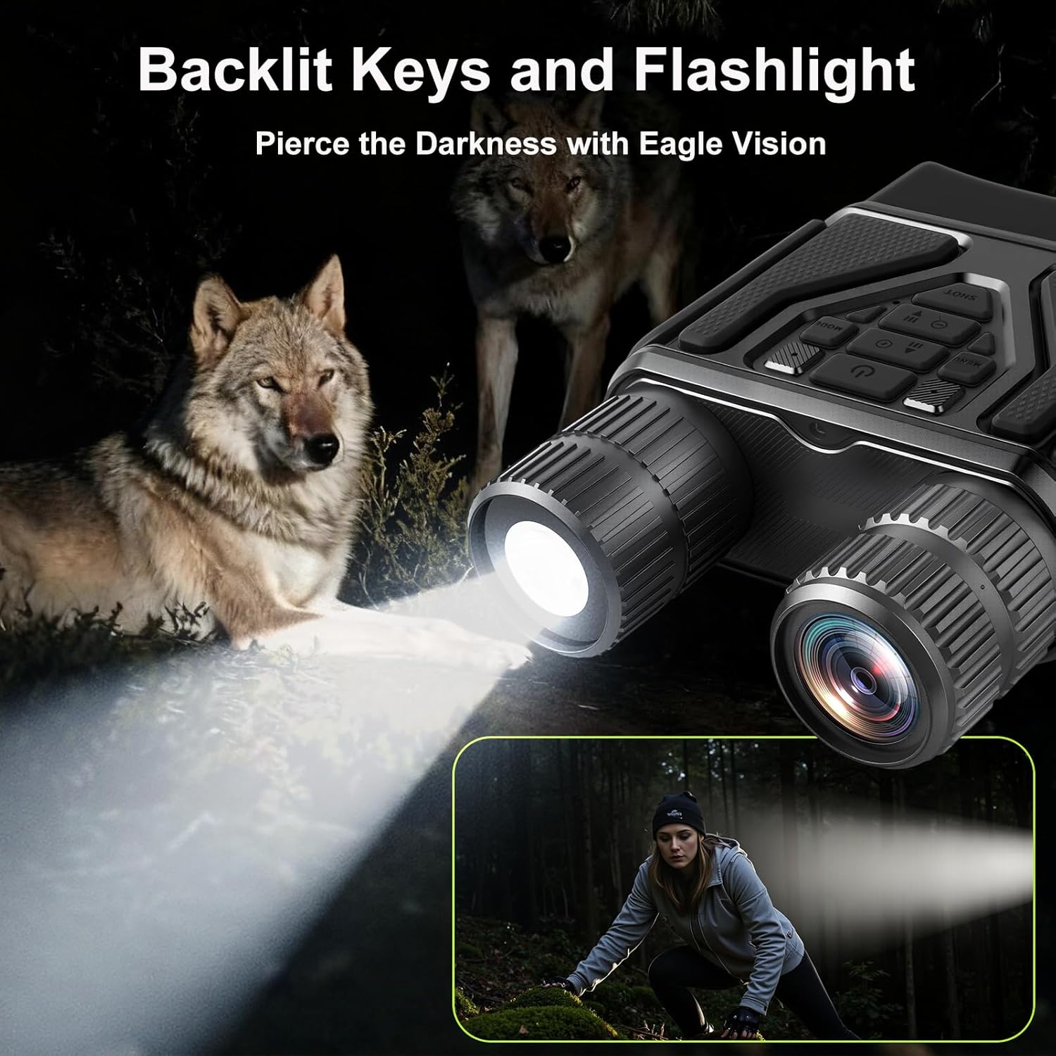 Night Vision Goggles Night Vision Binoculars for Total Darkness,Best Gifts for Men Him Dad Husband Boyfriend, Gear for Hunting and Camping
