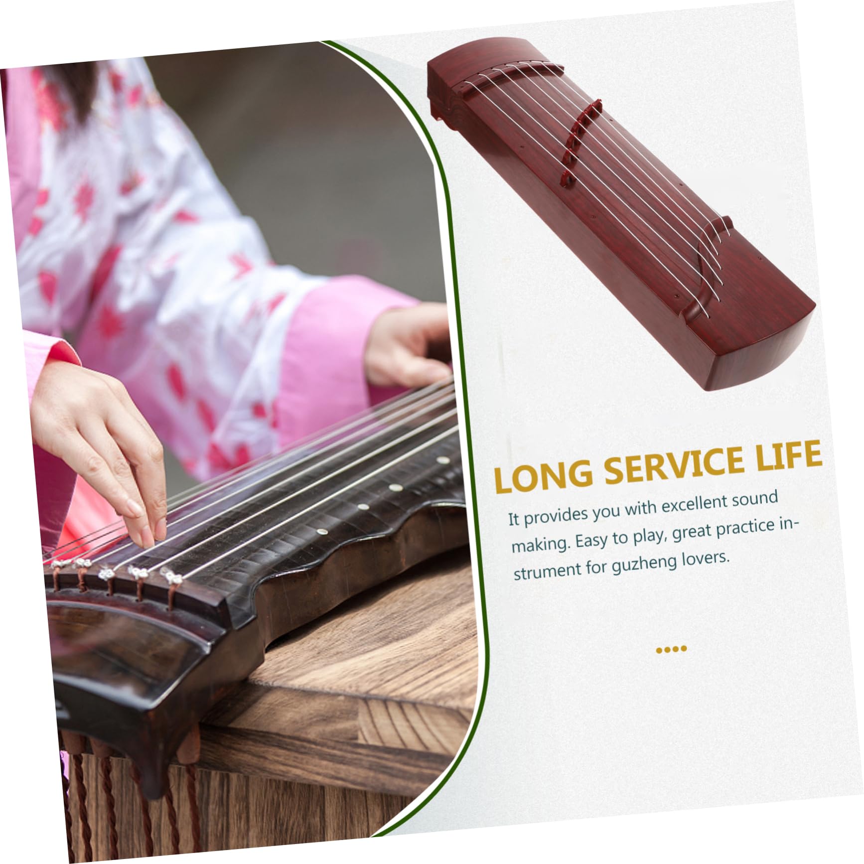 Vaguelly Guzheng Jouet Éducatif Miniature pour Garçon Fille Instrument à Cordes Pratique pour Débutants et Matériau pour Photographie et Décorations