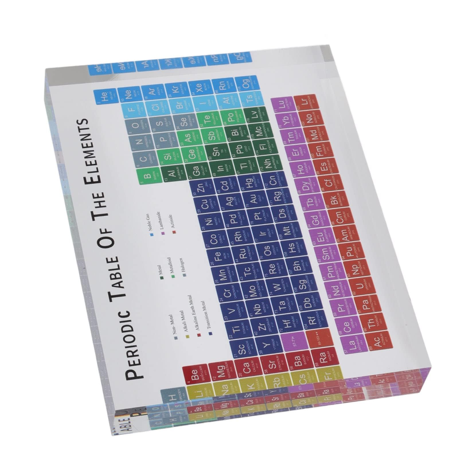 Elementi della Tavola Periodica Attraente Moderno Portatile Acrilico Inodore Tavola Periodica Decor Carino Educativo per la Casa per Il Laboratorio (S)