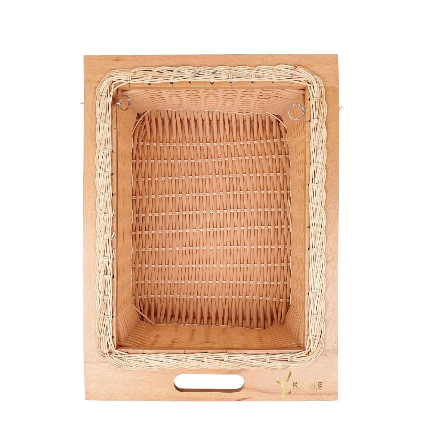 PVC Wicker Basket for Modular Kitchen - Robust and Chic Storage Organizer for Shelves and Cabinets - Simple to Maintain, Stunning Style (16 W X 20 L X 8 H Inch)-image-18