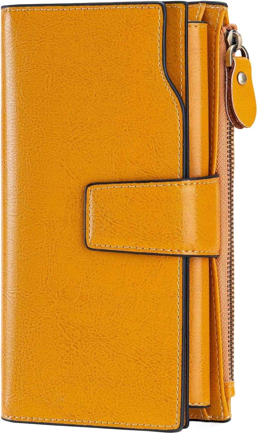 SENDEFN Women Leather Wallets RFID Blocking Clutch Card Holder Ladies Purse with Zipper Pocket - Image 7