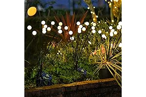 Domipool Solar Firefly Lights Outdoor, Starburst & Always Bright Swaying Garden Lights