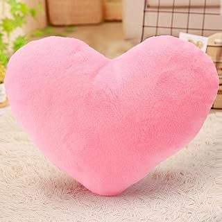 TNSLAND Cojín de corazón mullido, cojín decorativo con forma de corazón mullido, cojín estético femenino, cojín decorativo...