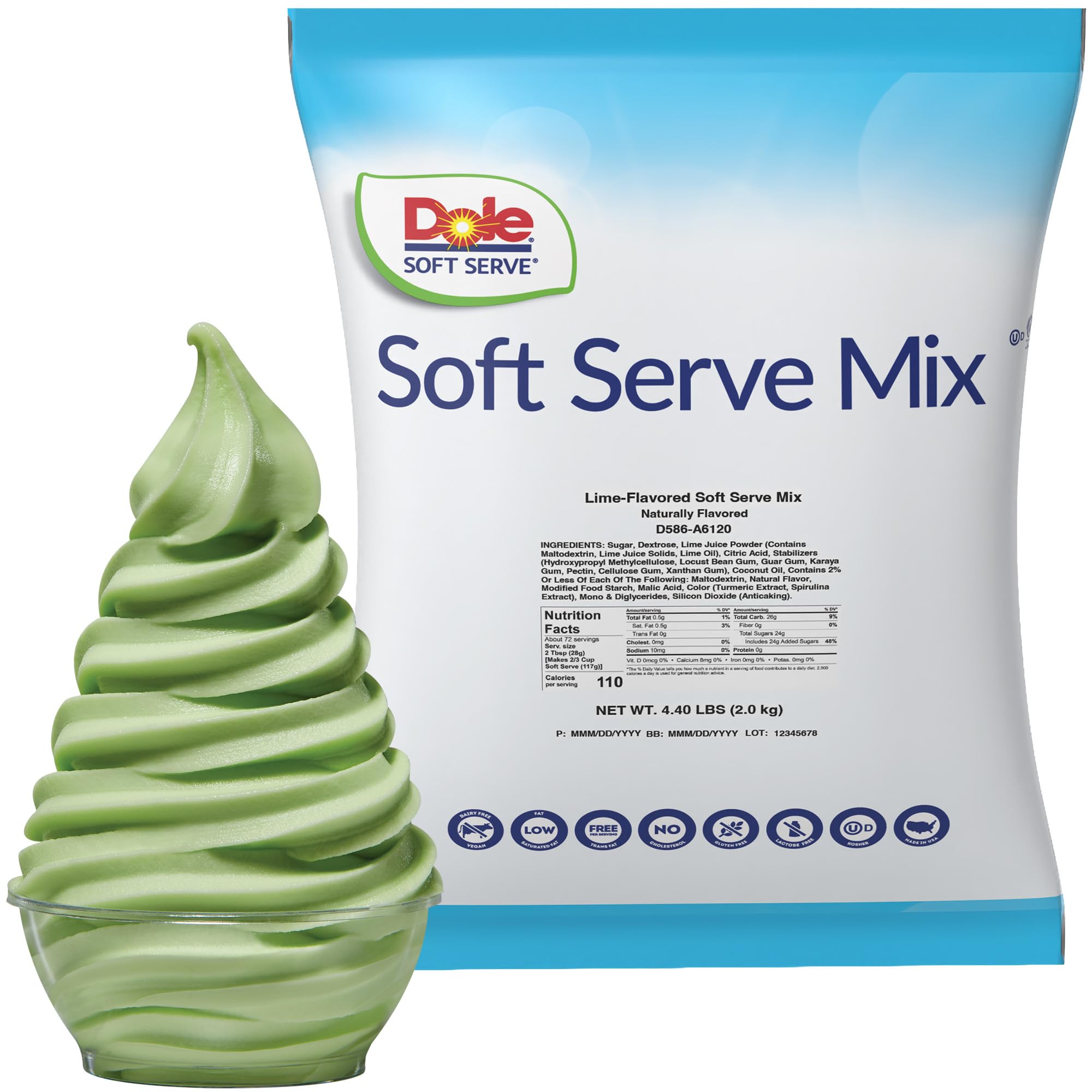 Dole Soft Serve Mix - Lime (4.4 lbs)