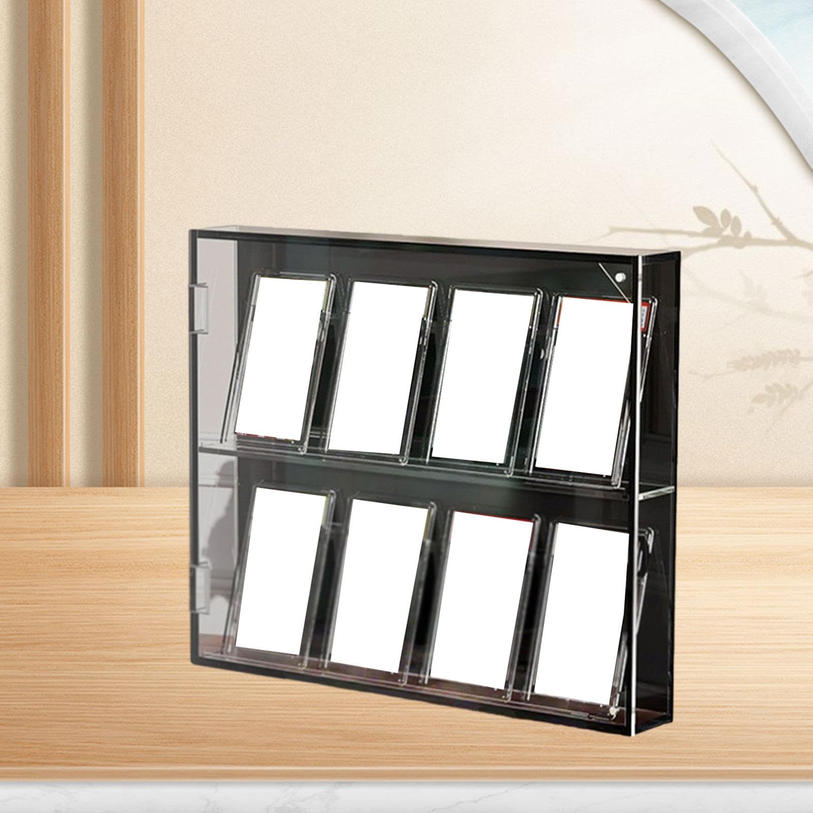 Milageto Expositor de Tarjetas Deportivas Vitrina para Pared Marco Acrílico Organizador de Tarjetas Caja de Colección Estante Amplio Adecuado para Coleccionist, Capa Horizontal 2