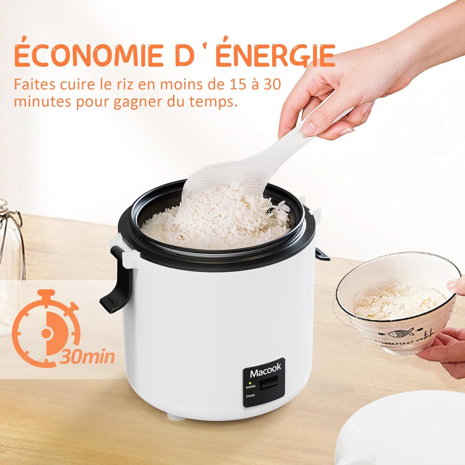 Rice cooking in Macook Mini Rice Cooker