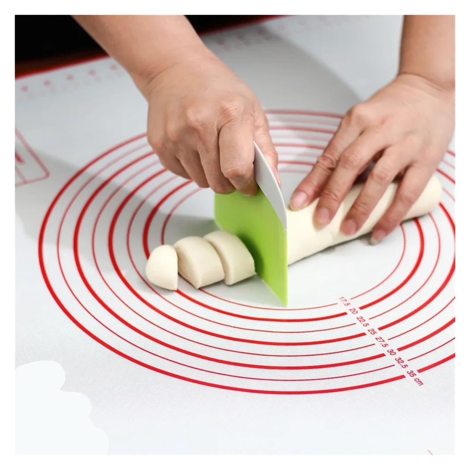 Antihaftbeschichtetes Silikon-Backblech for Kneten von Teig for Ausrollen in der Küche, Pizza und Maker(Black 60x40)