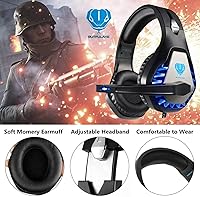 Vista 17 de Auriculares para juegos para PS4, Xbox One, PC, PS5, portátil, Mac, para Nintendo Switch, cancelación de ruido de 0.138 pulgadas con micrófono
