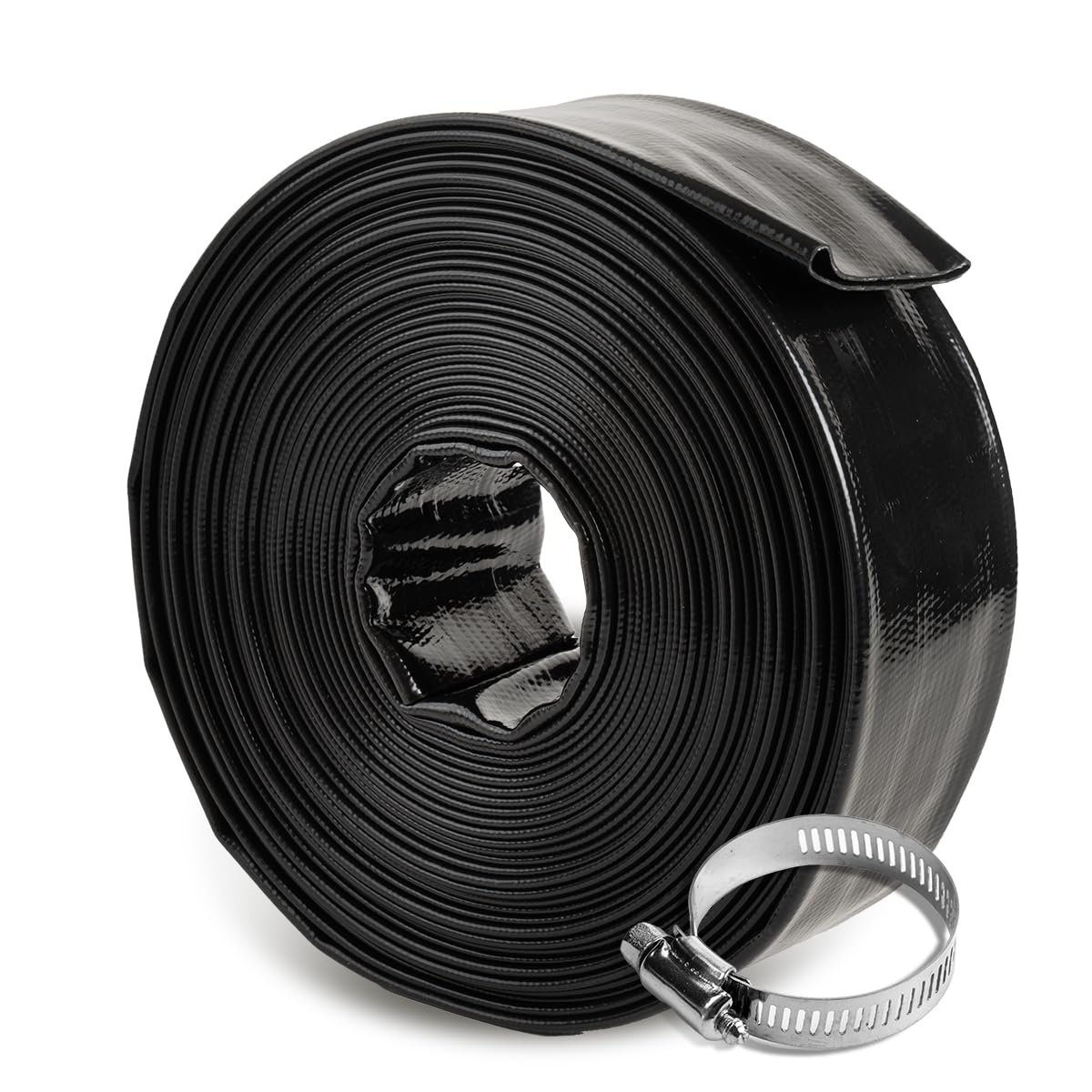 Tuyau de rinçage de piscine 2" x 15m avec collier de serrage plat XtremepowerUS
